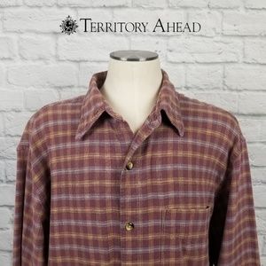 Territory Ahead Button Front Flannel Shirt Sz XL